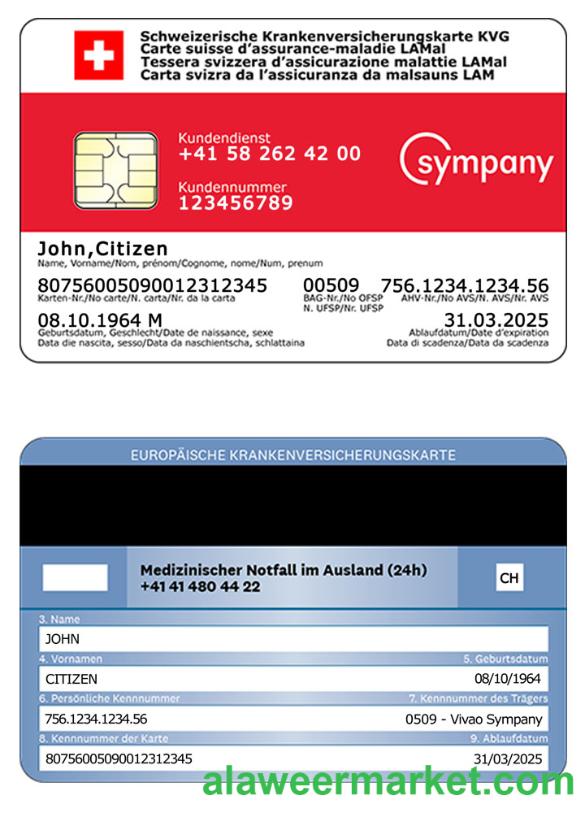 Switzerland health insurance card